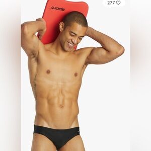 🆕Sporti 2 pairs of Black Solid Swim Euro Briefs Size 32